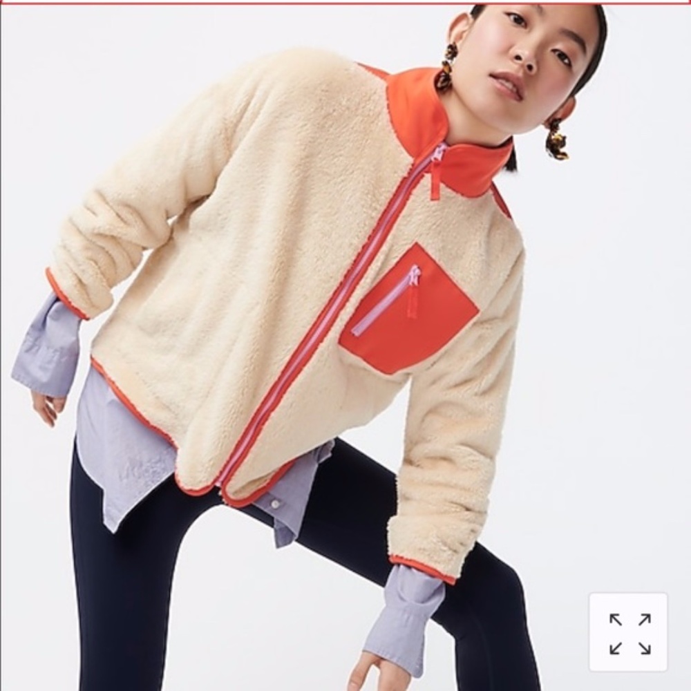J. Crew super plush Sherpa fleece jacket XXS